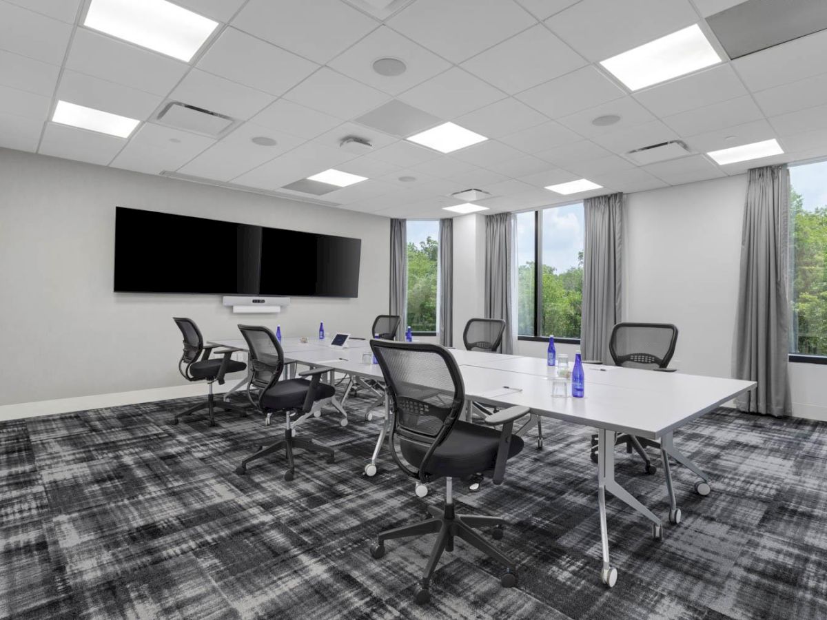 Boardroom with dual screens